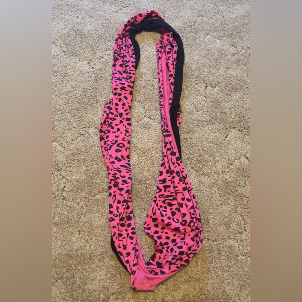 🖤💖 Pink & Black Leopard print Y2K Two-Piece Scarf 💖🖤